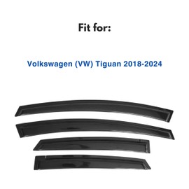 IG Window Visor for Volkswagen (VW) Tiguan 2018-2024, Rain Guard Tape-On Extra Durable Sun Wind Side Vent Window Deflector, 2018 2019 2020 2021 2022 2023 2024