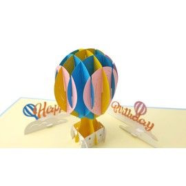 scicent Birthday Card 3D Pop Up Birthday Cards Happy Birthday Balloons Greeting Cards with Envelope for Men, Women, Mothers, Her, Friends, Girls, and Boys - 20439