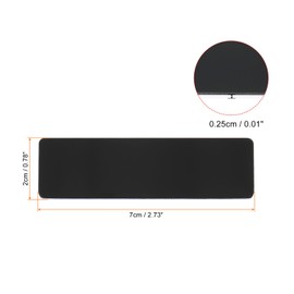 PATIKIL 2.73 x 0.78inch Engraved Badge Blanks,10pcs Metal Name Tags Kit Round Corners with Pin, Label Name Badge Custom Name Tag for Office,Business,Black