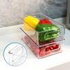 Herrfilk Fridge Organiser, Set of 2, Transparent, Stackable Storage Box