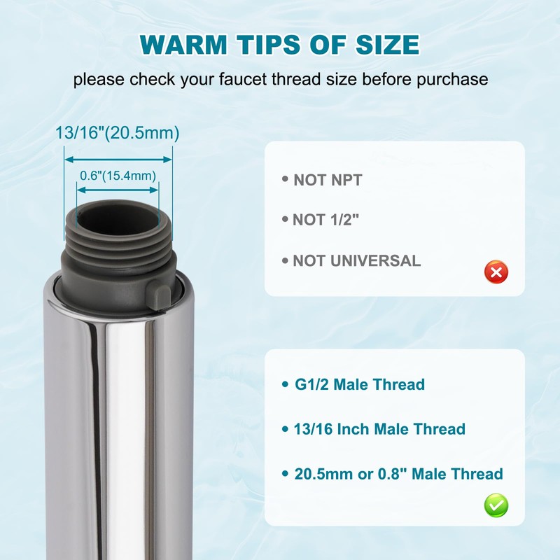 Pull Out Kitchen Faucet Head Replacement, 2 Function Sink Sprayer