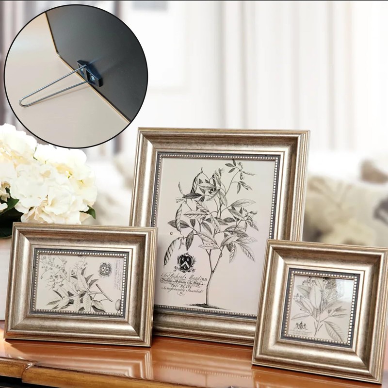 UESDU Picture Frame Stand 4PCS Photo Frame Holder Metal Easel