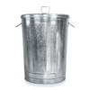 Plexon Metal Trash Can with Lid Outdoor 31 Gallon Galvanized