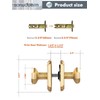 SORWDUERM 1 Pack Gold Door Knobs Passage Door Knobs Brushed