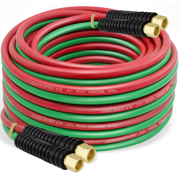 RX WELD Oxygen Acetylene Hose 1/4-Inch × 50 Feet with
