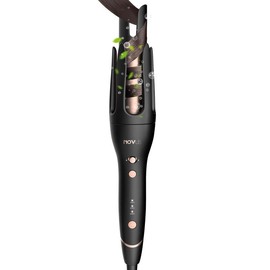 NOVUS Anti-Scald Auto Ceramic  Curling Iron, Adjustable Steering, 3 Temp, Smooth Results - Comfort Handle automatic curlingbar viral rotating curlingiron