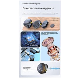 Peakloong Wireless Lavalier Microphone Noise Cancellation Audio Video Recording Microphone for Smartphone Live Easy to Use