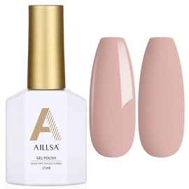 AILLSA Esmalte de uñas de gel nude capuchino, esmalte de gel neutro marrón claro moca, esmalte de gel gelatina, color bronceado natural para uñas, rem