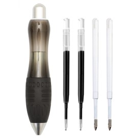 Big Weighted Fat Pens for Parkinsons Patients, Essential Tremors, Arthritis Hand and Low Grip Strength - Heavy Weighted Pen to Help Parkinson's, Carpal Tunnel, Elderly(1 Pack with 4 Extra Ink Refill)