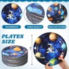 Funnymoom 60 Pcs Space Party Plates 9 Inch Astronaut Outer