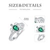 Turtle Rings 925 Sterling Silver Lab-Created Emerald Ring Sea Turtle