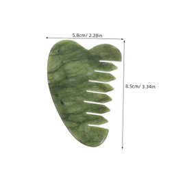 Gatuida 2pcs Natural Jade Scalp Massage Comb Multi Functional Facial Tool for Exfoliating Guasha Scraping and Relaxing Head Spa Lightweight Portable Beauty Accessory for Enhanced Skincare