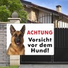 Pubblimania German Shepherd Warning Beware of the Dog! Aluminium Composite