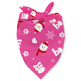 Funny Dog Bandanas, Dog Christmas Scarf, Pets Festive Décor for Medium Dogs Boys & Girls Accessories Pink Christmas
