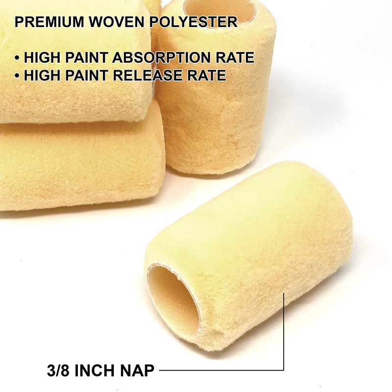 Allgala 12-PC 4 Inch Shedless Roller Covers TH10307