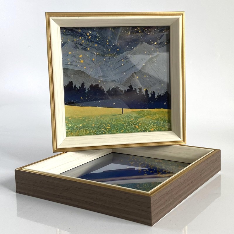 Rusnugic 6x6 Picture Frame - 2 Pack Rustic Square Photo