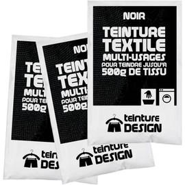 Set of 3 Textile Paints - Black - Universal Textile Paint for Clothing and Natural Fabrics