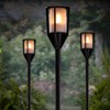 38 in H Black SolarIllumaflame™ Yard Stake Torch Lantern