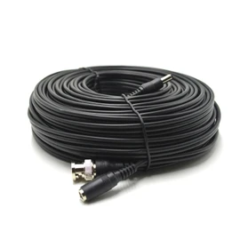 SSL Satellites 2m Black RG59 + Power Copper BNC Video and DC Power Cable Lead For CCTV Video Security Camera Surveillance & DVR Kits