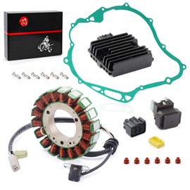 Stator & Starter Relay & Voltage Rectifier Gasket for Yamaha XVS1100 V-Star 1100 2003-2009 5EL-15451-00-00 5KS-81410-00-00 5KS-81410-01-00 5KS-81410-02-00 4DN-81940-12-00 4XY-81960-00-00