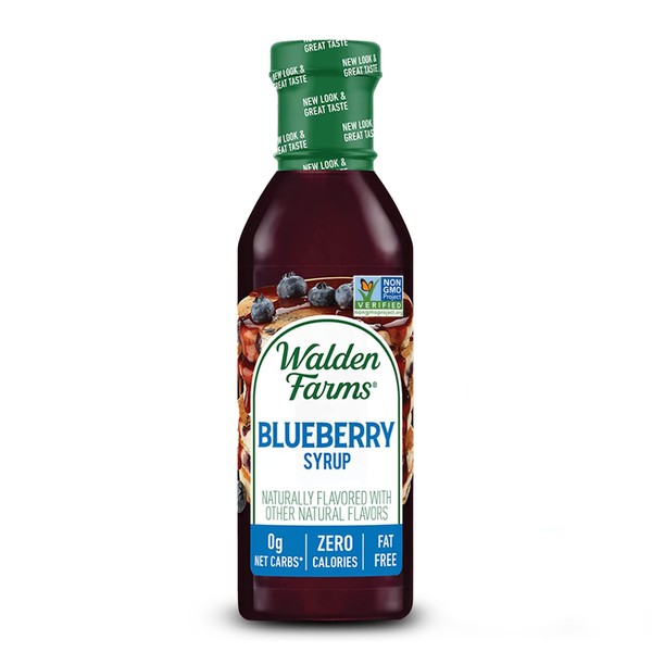 Walden Farms Blueberry Syrup - Sweet Syrup, Near Zero Fat, Sugar and Calorie - For Pancakes, Waffles, French Toast, Yogurt, Oatmeal, Lemonade, Desserts, Snacks, Appetizers and Many More