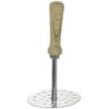 Stainless Steel Smooth Potato Masher Ricer Presser with Wooden Handle,Potato