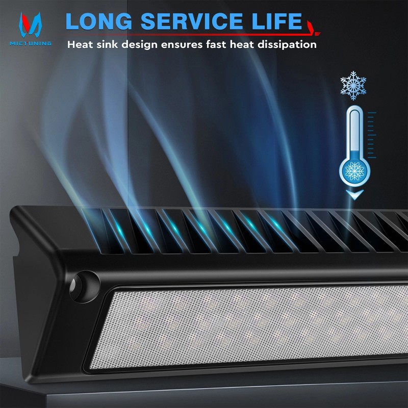 MICTUNING 1pc RV Porch Light, 9" Inch 54W 2000LM Camper