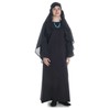 HEMAD Medieval Veil Bird Cotton White Black Garment LARP, black
