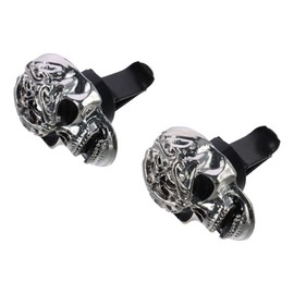 2 Pcs Cool Skull Vent Clips,Metal Skull Head Diffuser Vent Clips,Bling Car Interior Decor, Car Freshener Vent Clip Fit for Car,Women