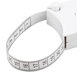 Haofy Cinta Métrica Suave con Escala Doble para Medir la Circunferencia Corporal con Precisión, Herramienta de Retracción Automática para Seguimiento 