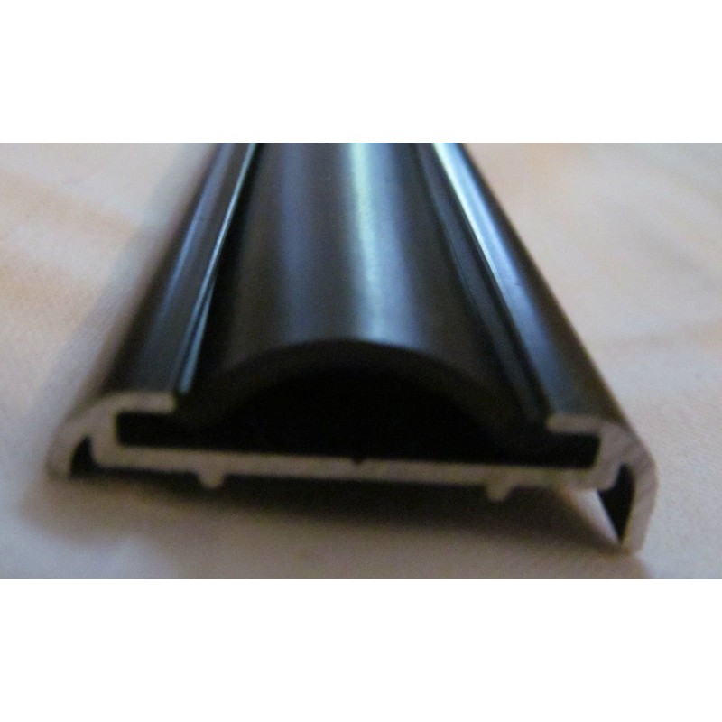 LPC Black RV Capmer Trailer Vinyl 7/8" x 100' Flat