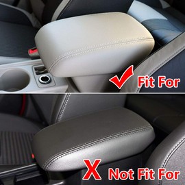 ruihe Carbon Fiber Color PU Car Armrest Box Cover Center Console Saver Scratch Resistance Covers fit for 2012 2013 2014 Ford Focus ST Electric S SE SEL Titanium
