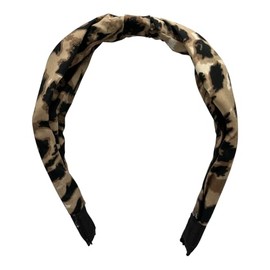 Animal Print Headbands Wide Top Cross Knot Turban Hairband Assorted Colours Hair Accessories Fashion Elegant Stylish Headwear for Girls Women (1 Pc Camo Print, Standard)