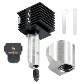 3D Printer Hotend for Bambu Lab A1 Mini 0.4mm a1 Extrusion , Removable Hardened Steel 0.4mm Nozzle with High Temperature Resistant  Sleeve - Colour: 0.4mm, Size: a1 mini