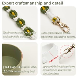 Silicone Boot Set for Owala Water Bottle 24 oz - Includes Water Bottle Handle Strap - Perfect Owala Accessories, Fits Owala Tumbler, Owala Free Sip, for Pink owala (White)