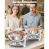 WARMOUNTS Round Chafing Dishes for Buffet with Glass Lid (5QT,