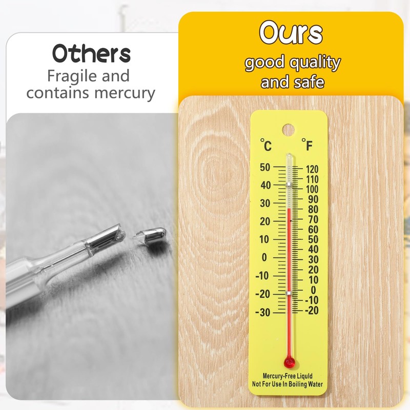 Maitys 50 Pcs Science Thermometers Mercury Free Student School Supplies