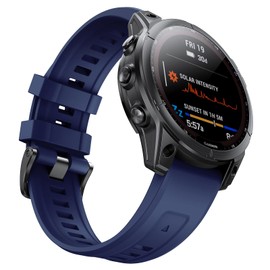 ANBEST Strap for Garmin Fenix 7 Pro/6 Pro/EPIX 2 bracelet, 22 mm quick fit replacement strap for Fenix 6/5/EPIX Pro 47 mm/Forerunner 955/965/945/935/Approach S62/Descent G1 bracelets, dark blue