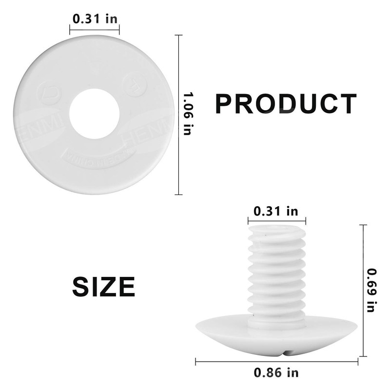 HENMI Plastic Wheel Screws (Pack of 6 Screws) for Polaris