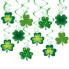 10Pcs St. Patrick's Day Decorations Hanging Swirl,Lucky Shamrock Hanging Ceiling