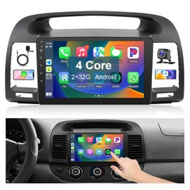 Leadfan Car Radio for Toyota Camry 2002 2003 2004 2005 2006 Stereo Replacement with Wireless Carplay Android Auto 9'' HD Touchscreen Buit-in GPS Navigation BT5.0 Backup Camera Microphone