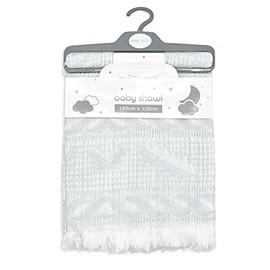 Large Baby Snuggle 120x120cm Shawl Blanket - Grey