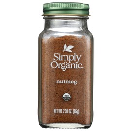 Simply Organic Ground Nutmeg, Kosher, USDA Certified Organic, 2.3 Ounce (Pack of 6)