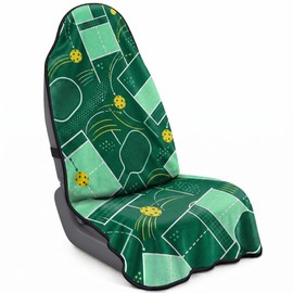 CORTHENA Car Seat Towel Cover for Front Seat, 1Pc Sweat Absorbent Car Seat Protector with Non-Slip Backing, Waterproof Towel Car Seat Cover for Runners, Gym, Swimming, Beach, Pets, Green Court Sport