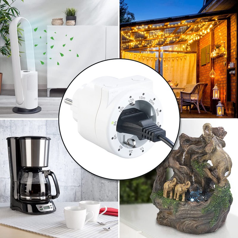 revolt Socket Timer: Socket with Countdown Timer, Status LED, 3,500