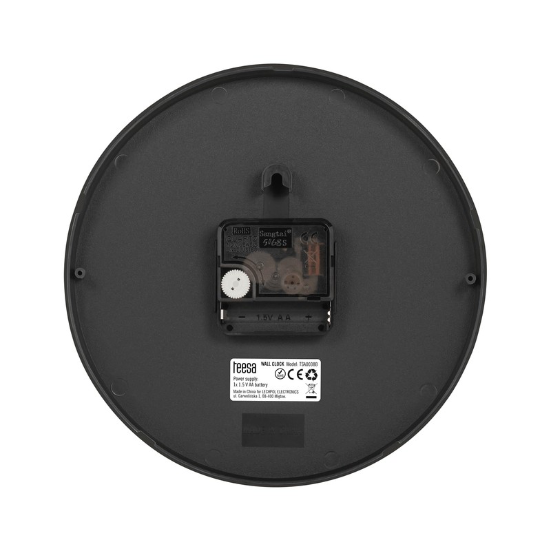 Teesa Wall Clock, Black, 20 cm
