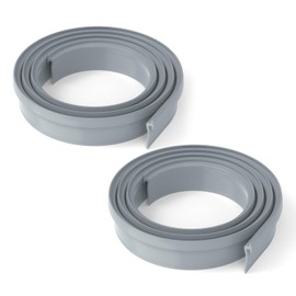 Shuisen 2 Pc Framed Shower Door Sweep, 36" Long Shower Door Bottom Seal for Framed & Swing Doors, Angled Gray Swing Door T Seal Sweep with Drip Rail, Shower Bottom Door Sweep Replacement