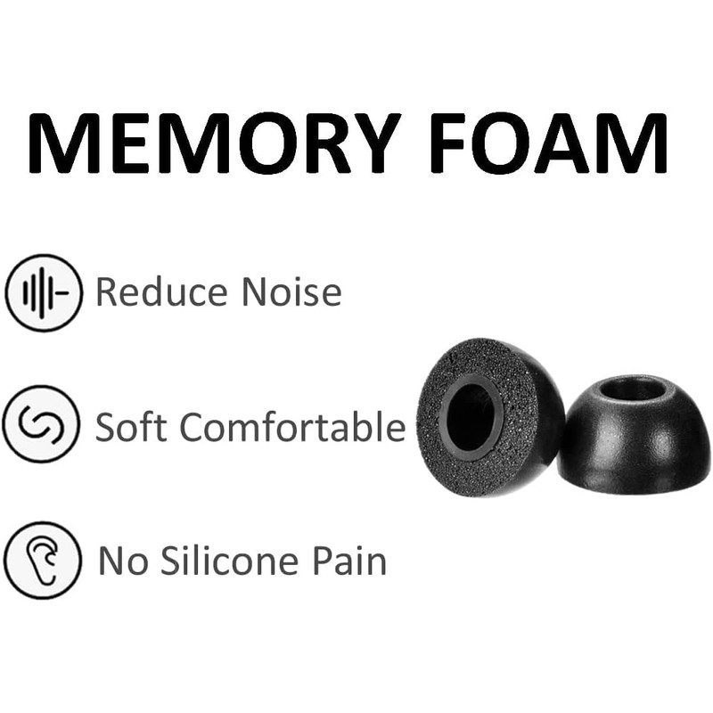 Memory Foam Ear Tips Compatible with Soundcore Liberty 4 NC