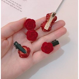 24PCS Mini Rose Flower Hair Clips Hair Barrettes Headpiece Hair Pins for Bridal Wedding Party Hairpin Accessories