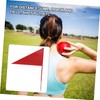 Kisangel 4 Pack Solid Iron Stick Triangle Flags Shot Put